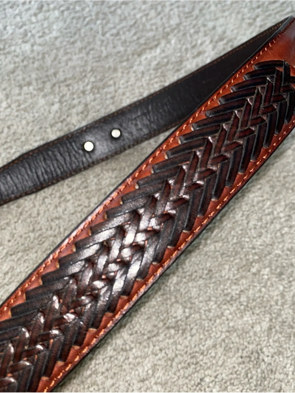 Fossil Vintage Cowhide Brown‎ Leather Belt Size 36 Men’s
